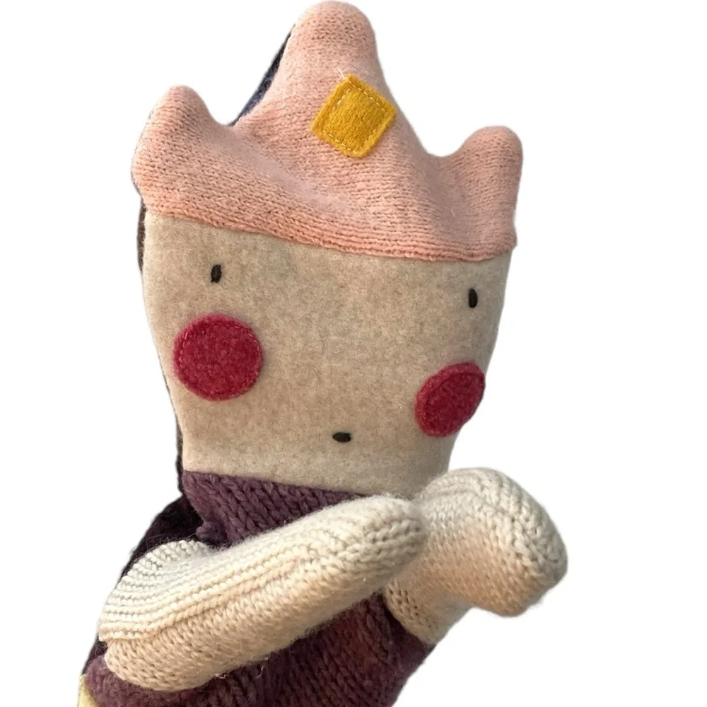 Cate & Levi Pirate Princess Handmade Upcycled Wool Animal Hand Puppets (2) - Picture 7 of 7